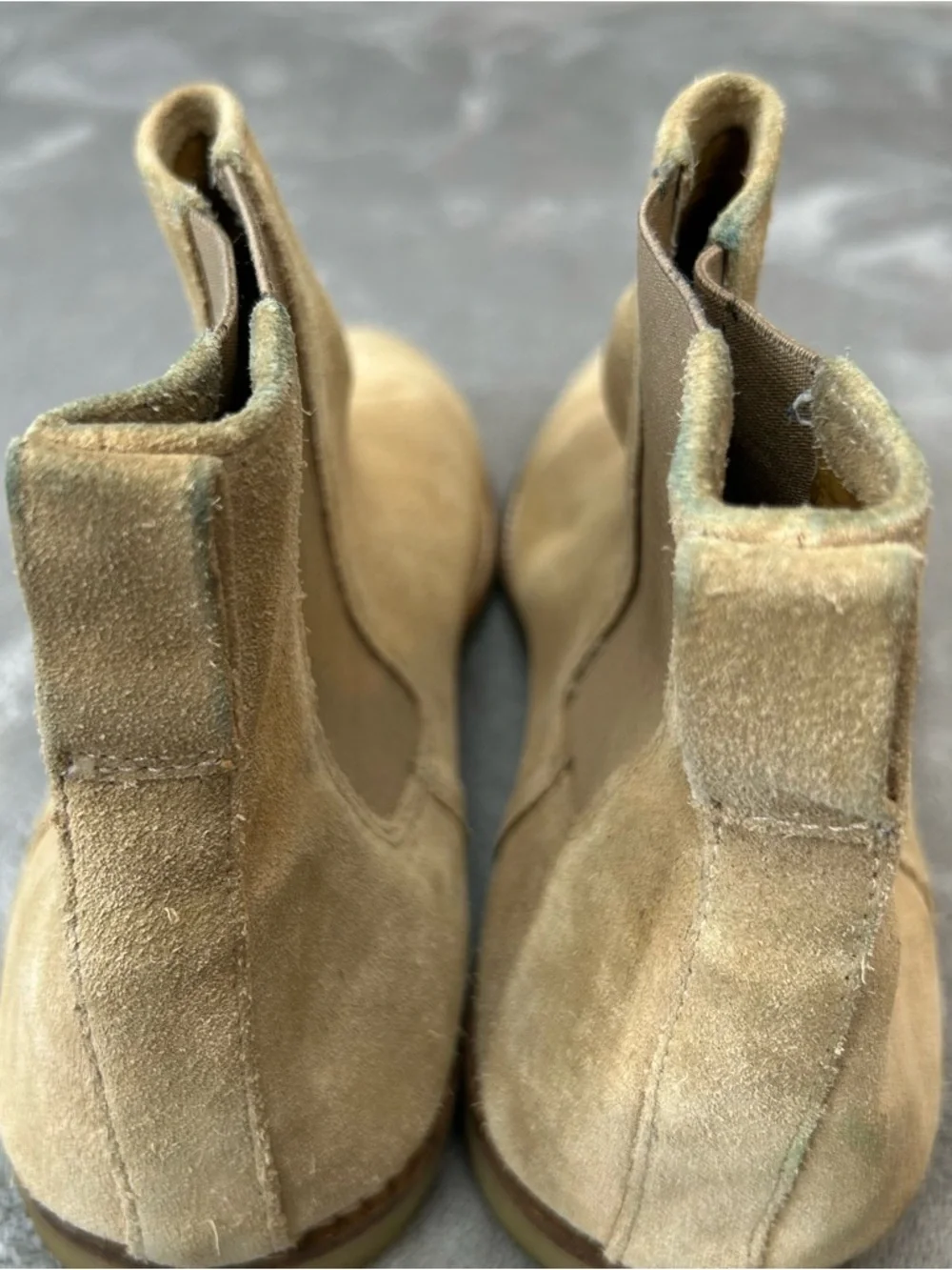 ZARA Tan Suede Chelsea‎ Boots Men’s Elastic Shoes Dress Up Shoes Size 10